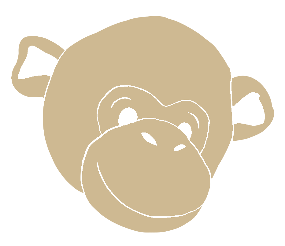 drawn image of Mr. Monkey's face